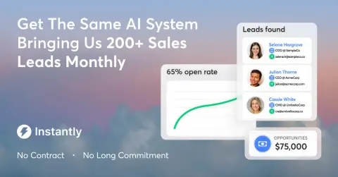 Instantly.ai ad: Trusted by +40,000