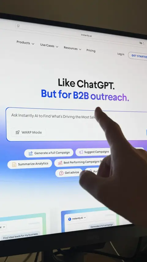 Instantly.ai ad: Outreach is Now a Prompt!