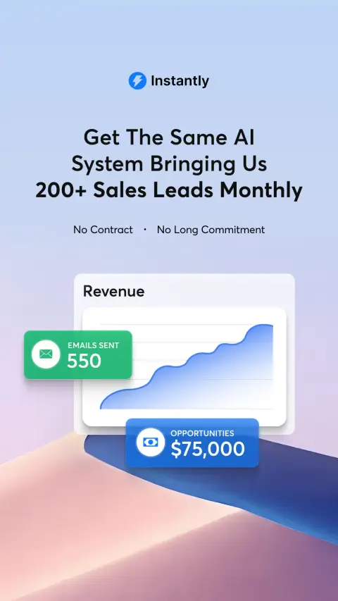 Instantly.ai ad: Trusted by +40,000