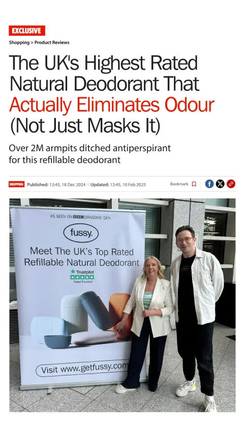 Fussy ad: The UK's Highest Rated Natural Deodorant