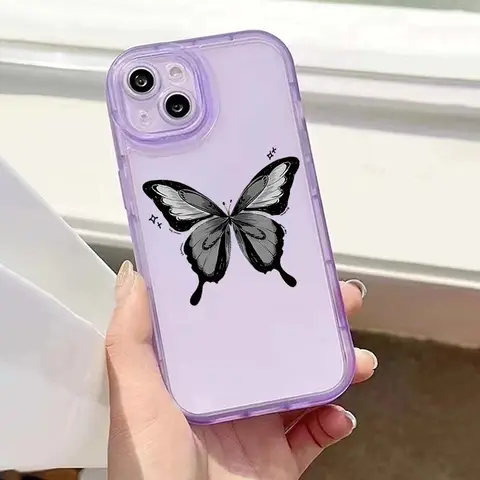 Temu France ad: Maps Anti-fall Protective Silicone Soft Straight Edge Purple Phone Case For…