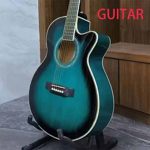 lock_price_deals ad: Dlaso 40/41 Inch Beginner Guitar - Veneer Acoustic Guitar With & Bridle, 21…