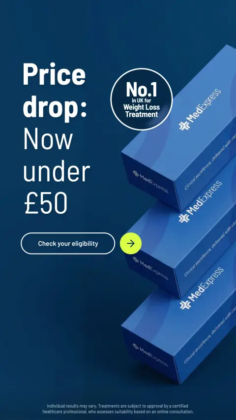 MedExpress ad: Price drop - under £50