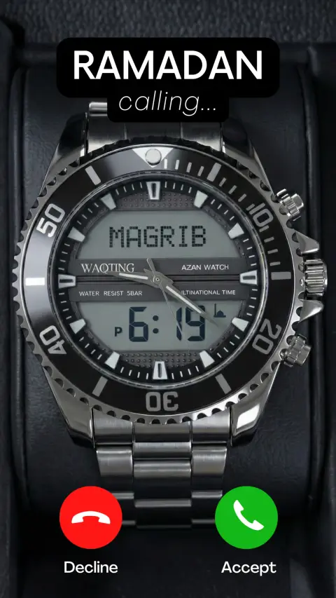 Waqting Watches ad: Never Miss a Prayer This Ramadan.