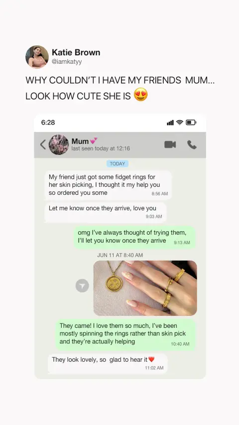 Calm Collective ad: BUY 2 FIDGET RINGS SAVE 30% 🥰