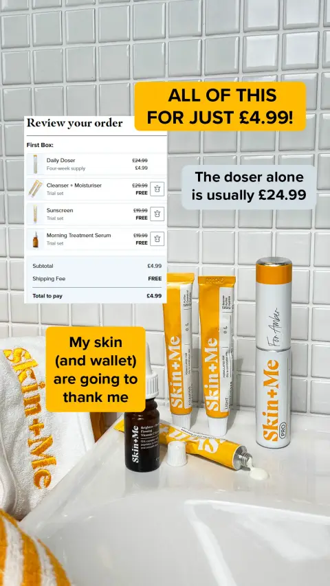 Skin + Me ad: Use the code FBBR499 to get your first month for just £4.99!
