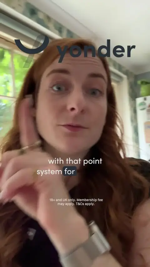 Yonder ad: It’s 2025 - we’re not saving receipts, we’re earning points. Yonder’s debit…