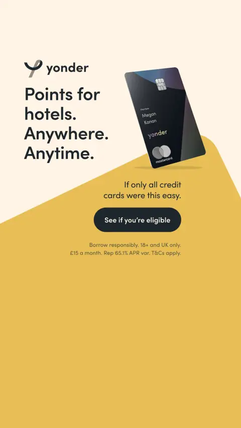 Yonder ad: No blackout dates. No airline lock-in. No nonsense.