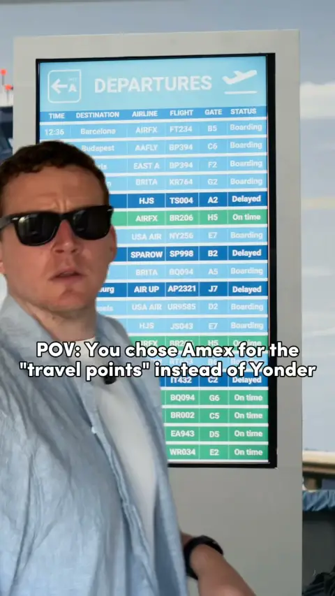 Yonder ad: Travel - but with points.