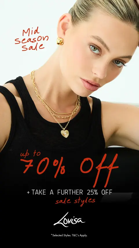 Lovisa ad: Extra 25% Off Sale Styles