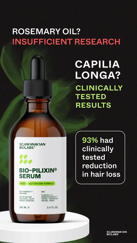 Scandinavian Biolabs ad: The First Plant-based Hair Growth Kit With A 93% Success Rate