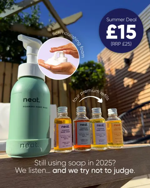 Neat. ad: Save 40% on the Hand Wash Discovery Kit today