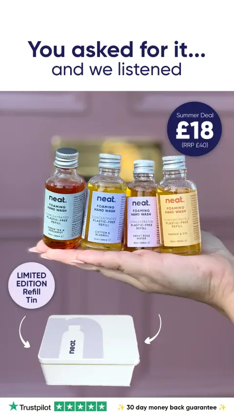 Neat. ad: Save 55% on the Hand Wash Starter Kit