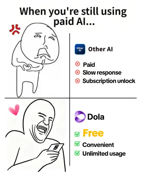 Dola: Formerly Cici ad: Free unlimited AI with Dola