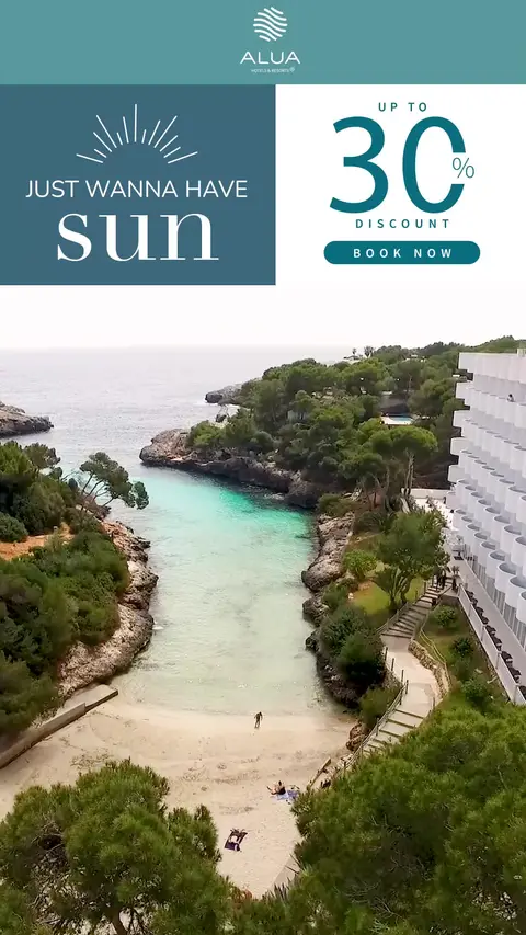 Alua Hotels & Resorts ad: Up to 30% off