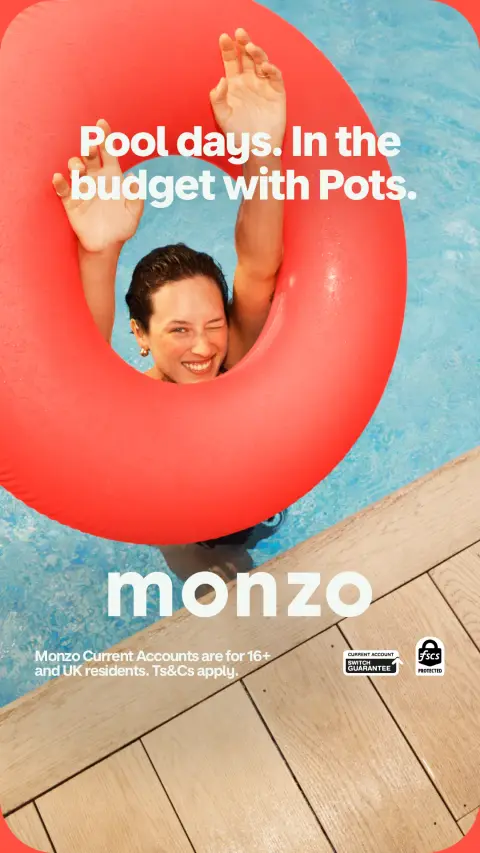 Monzo ad: Get holiday ready today