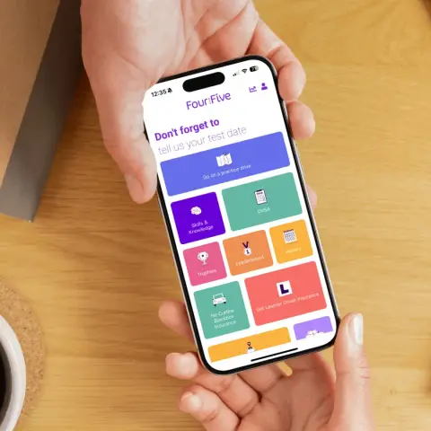 FourFive App ad: Learning to drive can be a stressful time for your teen, and they may also be…