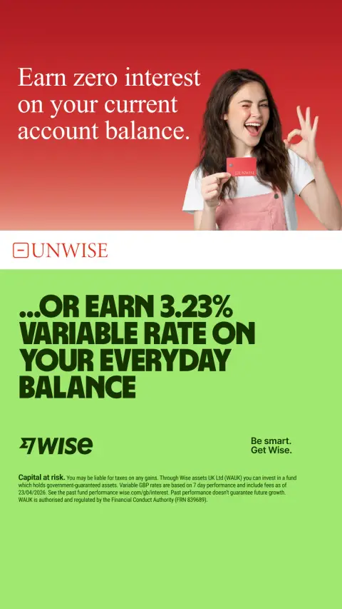 Wise ad: Smart earnings for your everyday money