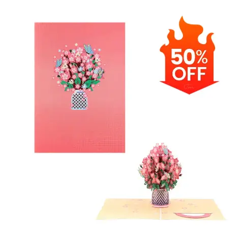 Naivetu ad: 🎨✨ Handmade 3D Bouquet Card - A Unique Gift for Every Occasion!