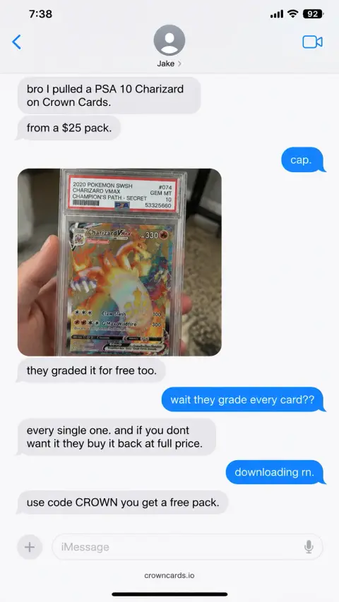 CrownCards - Rip Packs ad: Rip Now!