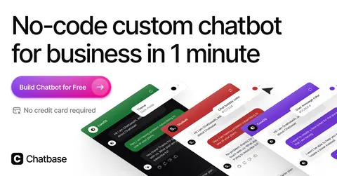 Chatbase ad: ⚙️ Test Out Chatbase for Free ⚙️