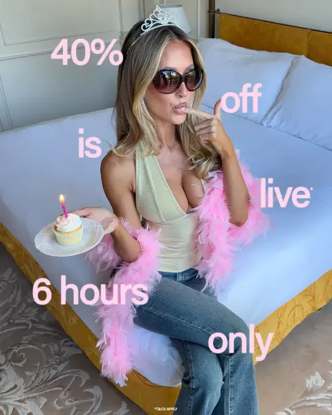 White Fox Boutique ad: your official invite to our birthday 🎀🪩
