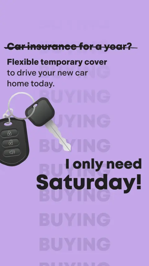 Tempcover ad: Temporary Car Insurance