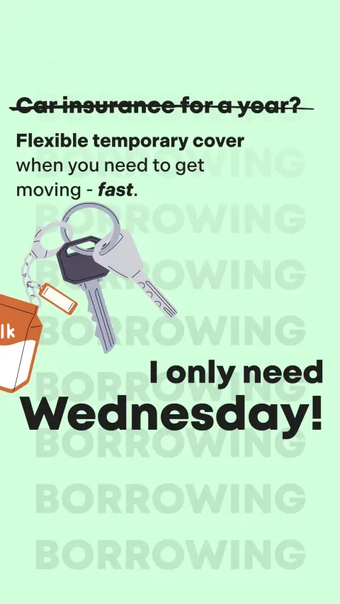 Tempcover ad: Temporary Car Insurance