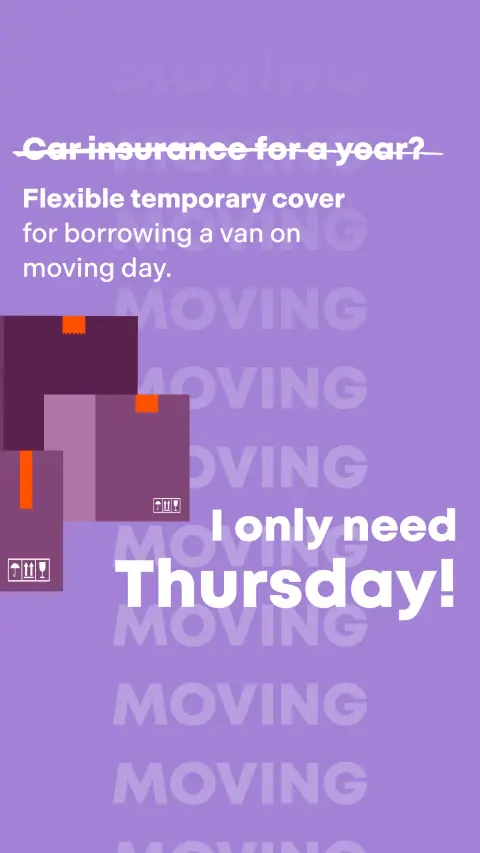 Tempcover ad: Temporary Van Insurance