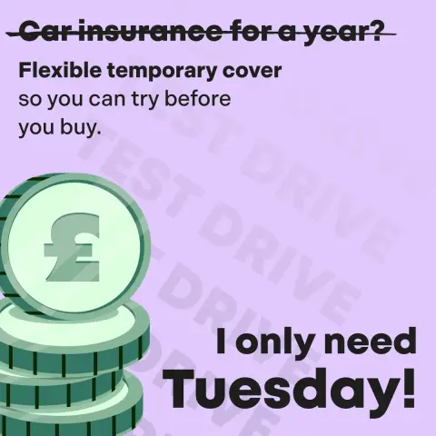 Tempcover ad: Temporary Car Insurance