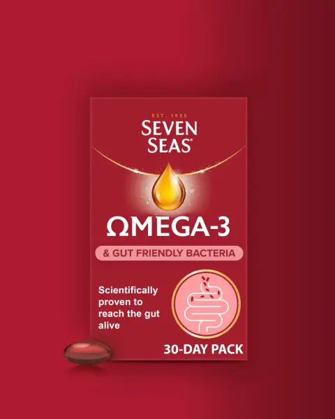 SevenSeas ad: Seven Seas Omega-3 & Gut Friendly Bacteria