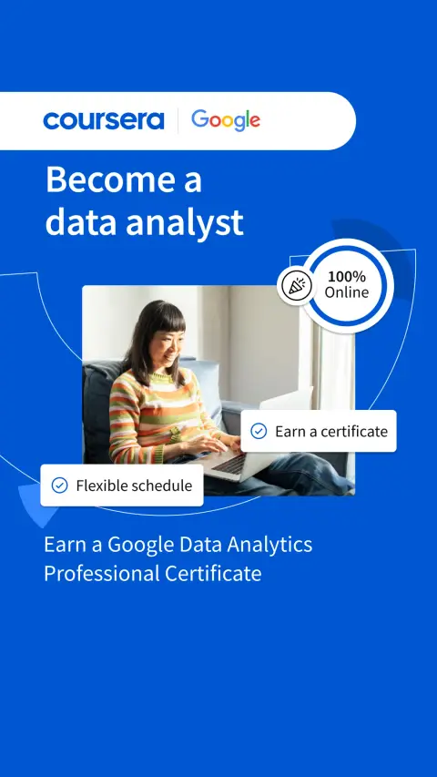 Coursera ad: Become a data analyst