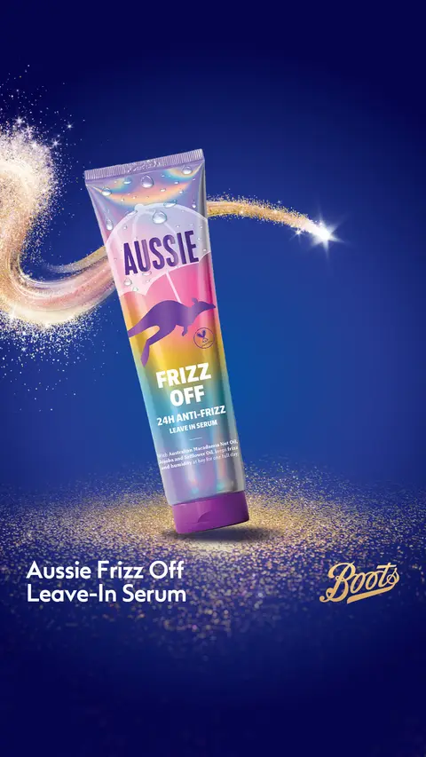 Boots UK ad: Frizz off leave in serum