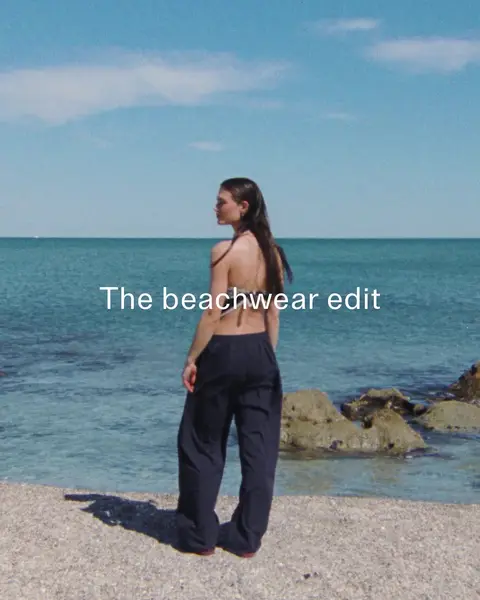 ARKET ad: A wardrobe curated for days around water