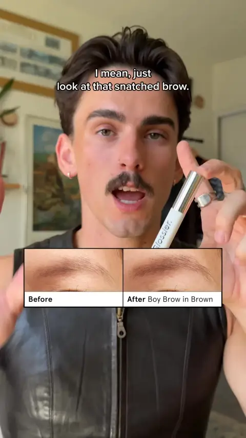 Glossier ad: Your best brows in 6.3 seconds.