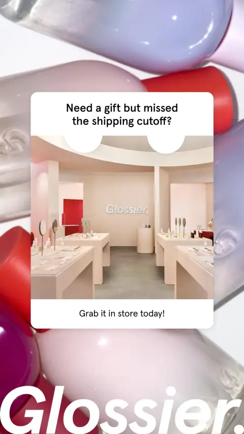 Glossier ad: The best gifts are at Glossier London