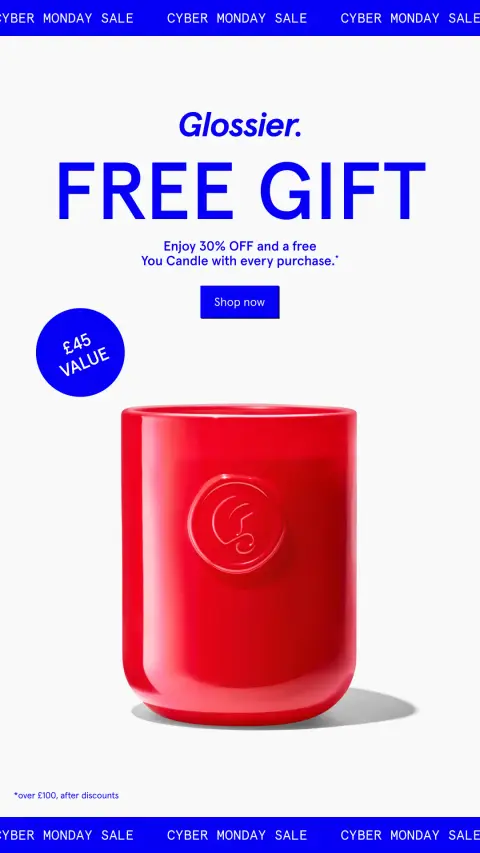 Glossier ad: Cyber Monday Sale
