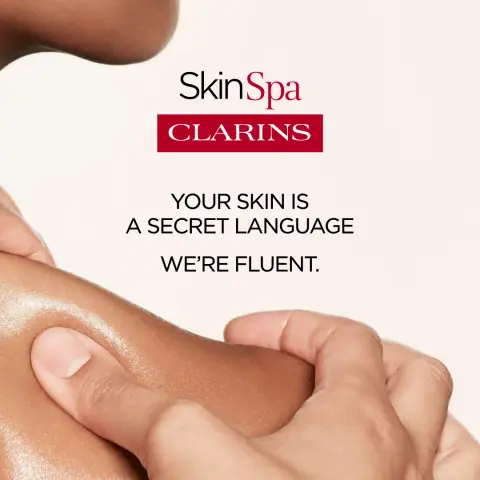Clarins ad: Ultimate Luxury for Skin & Soul