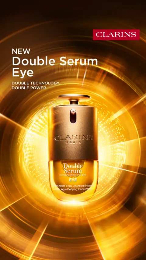 Clarins ad: NEW Double Serum Eye