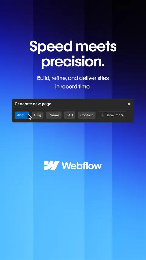 Webflow ad: AI that turns creativity into conversions