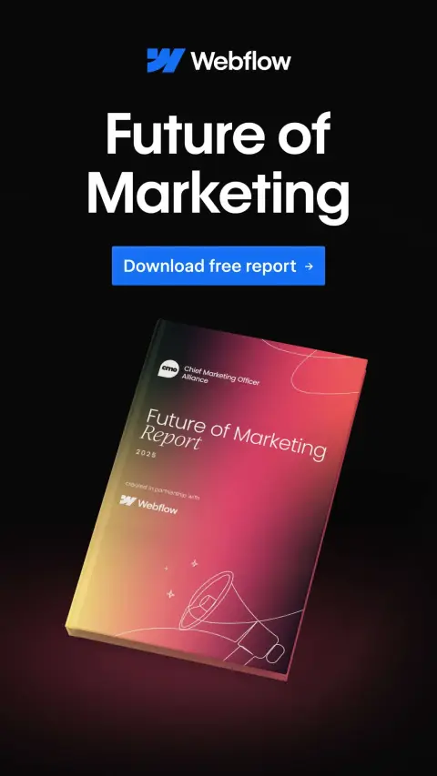 Webflow ad: Discover What’s Driving Marketing in 2026