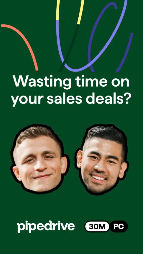 Pipedrive ad: 🔑 The #1 mistake killing your deals? Too many reps chase the wrong signals…
