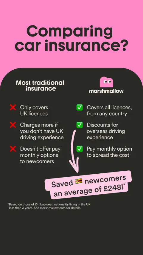 Marshmallow ad: Save on car insurance