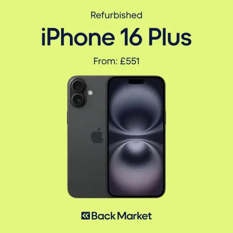 Back Market ad: Apple iPhone 15 Pro Max: £534 vs £0 new