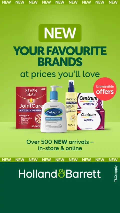 Holland & Barrett ad: 🛍️ Your favourite brands have arrived!