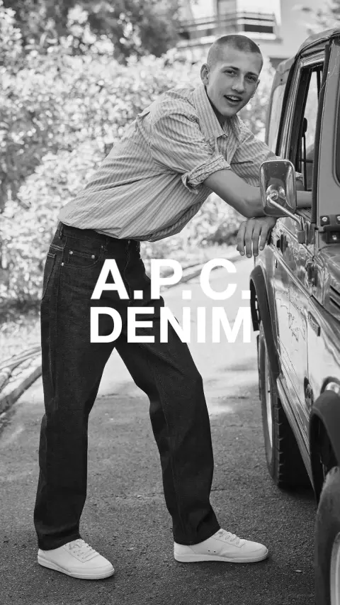 A.P.C. ad: Nouveauté : jean Fairfax