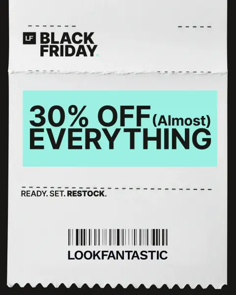 LOOKFANTASTIC ad: Black Friday Sale