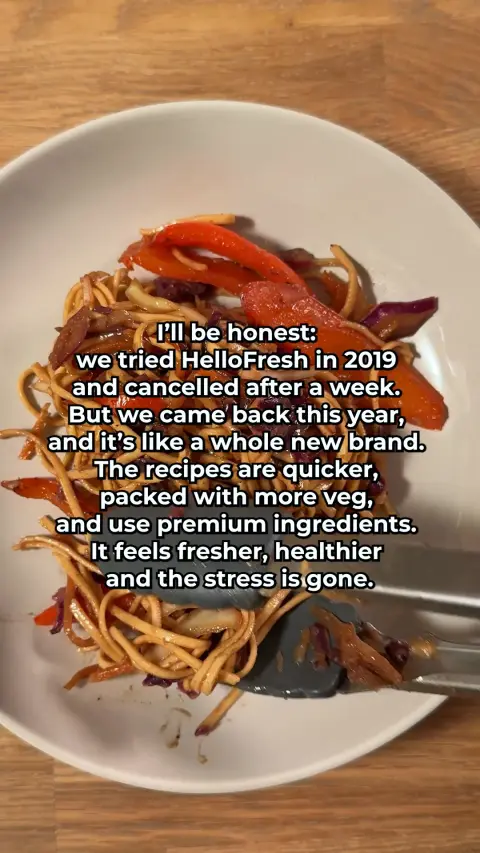 HelloFresh ad: 50% off plus a snack