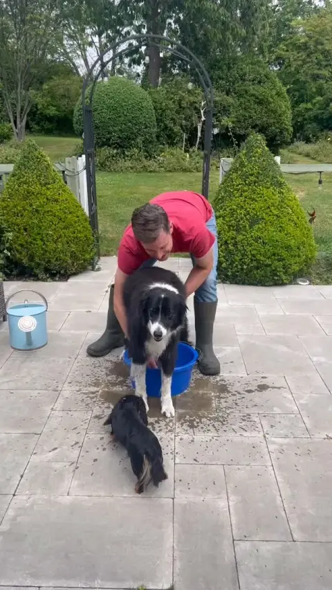 James Wellbeloved Pet Food ad: AD: Hi all, it’s wash day in the Baker household! How often do you wash your…