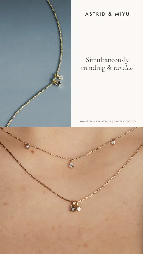 Astrid & Miyu ad: Every hour is golden hour with 14k Gold